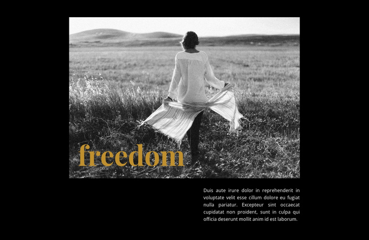 Freedom in everything One Page Template