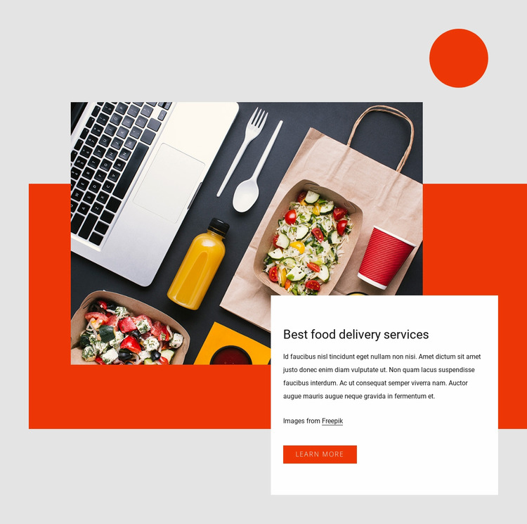 Food delivery services WordPress Website Builder