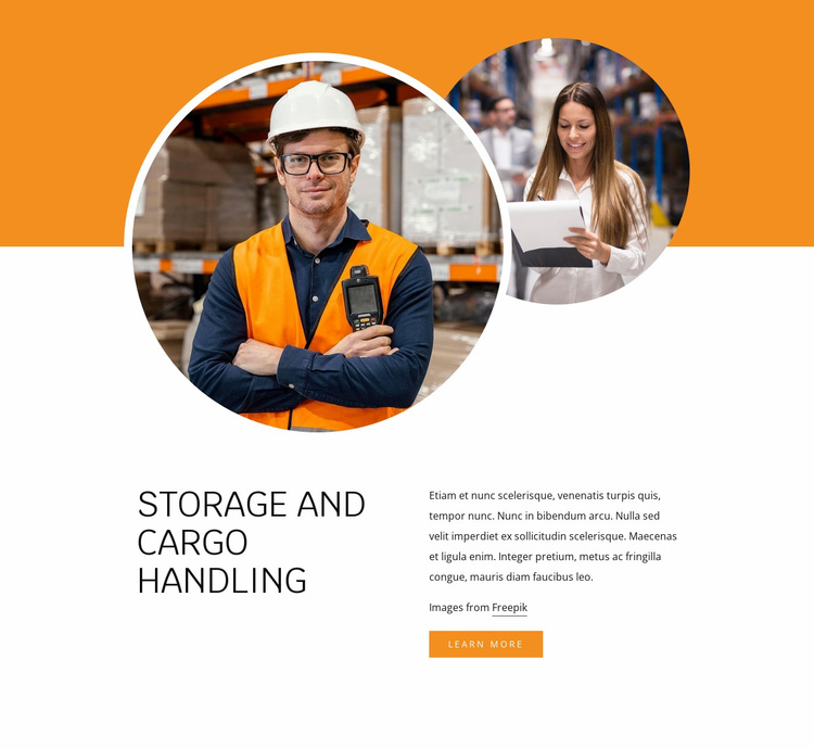 Cargo handling Website Design