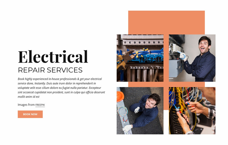 Electrical Repair Services WordPress Website Builder