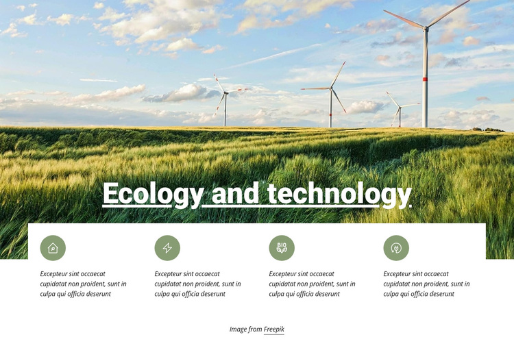 Ecology and Technology Joomla Page Builder
