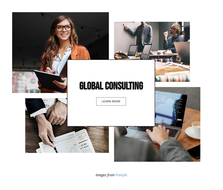 Global Management Consulting One Page Template