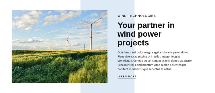 Wind Power Technologies CSS Template
