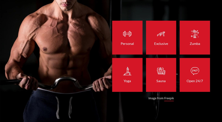 Select a gym service One Page Template