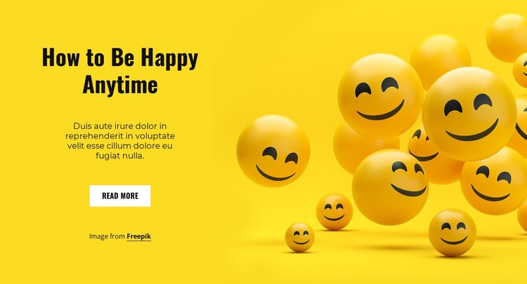 How to be happy anytime CSS Template