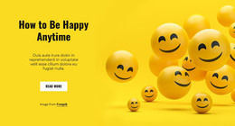 How To Be Happy Anytime Responsive Html