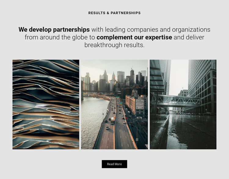 We develop partnership Template
