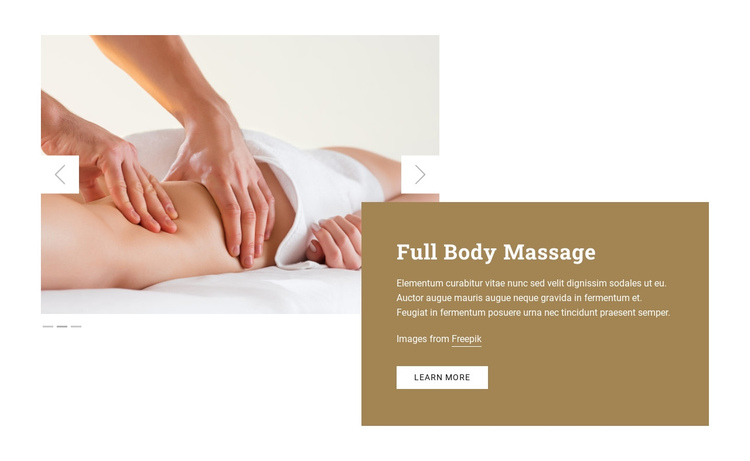 Full Body Massage One Page Template