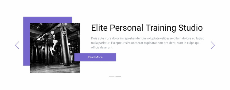 Individual training Website Template