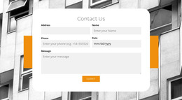 Contact us form HTML Template