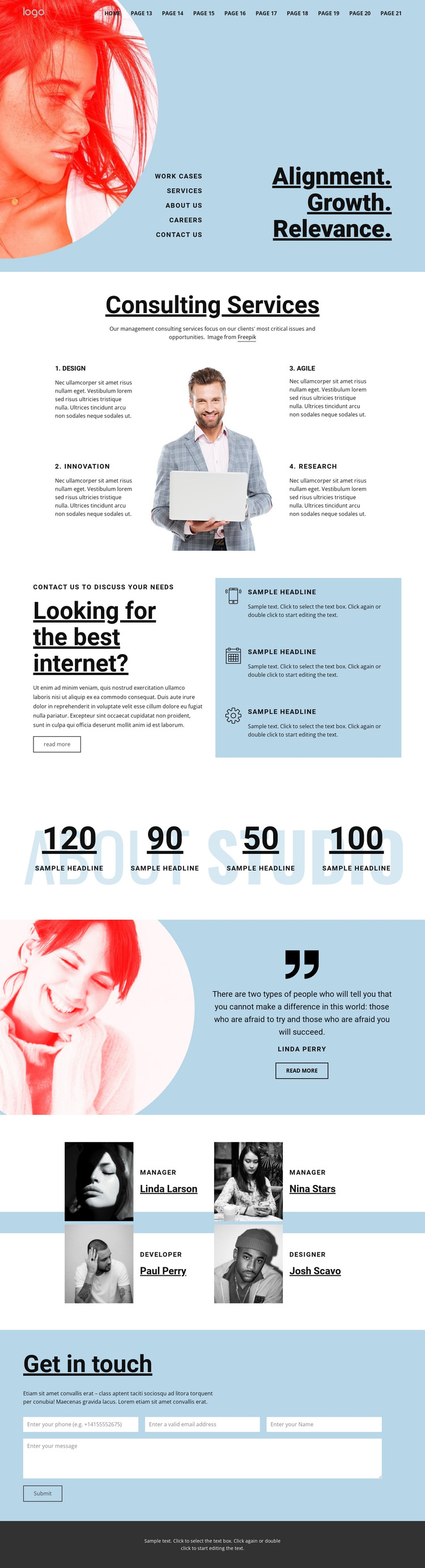 Consulting business services HTML5 Template