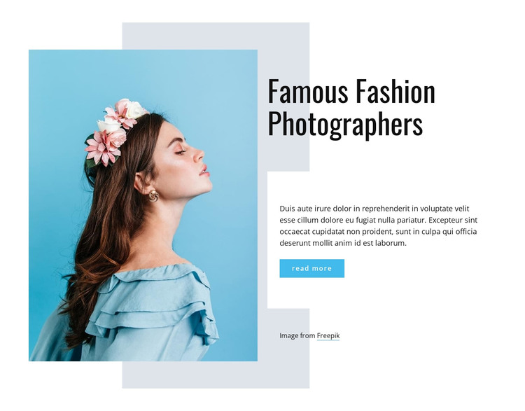 Famous fashion photographers WordPress Theme
