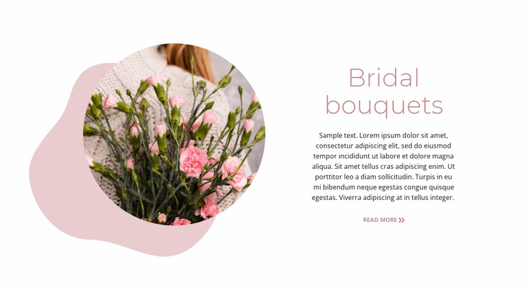 Bouquet for the bride Landing Page