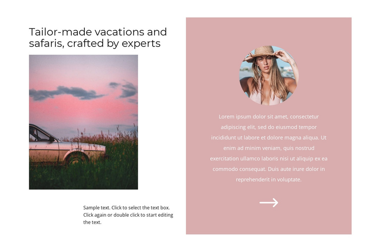 Sunset landscape One Page Template