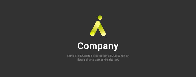 Logo on a dark background HTML Template
