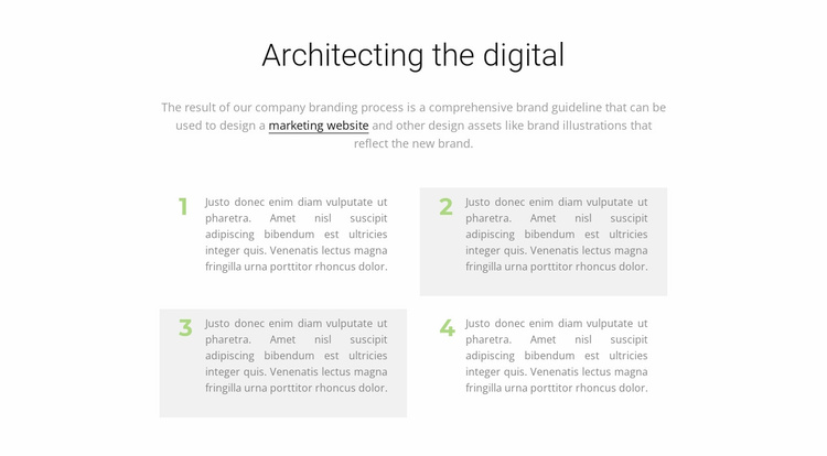 Four text Website Template Four text Website Template