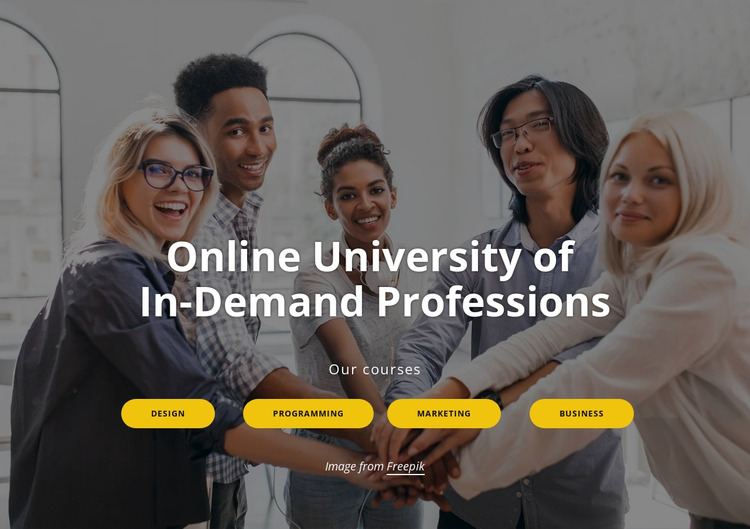 Online university Html Website Builder