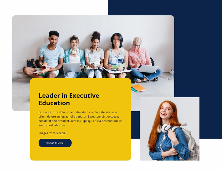 Executive education Website Builder Templates