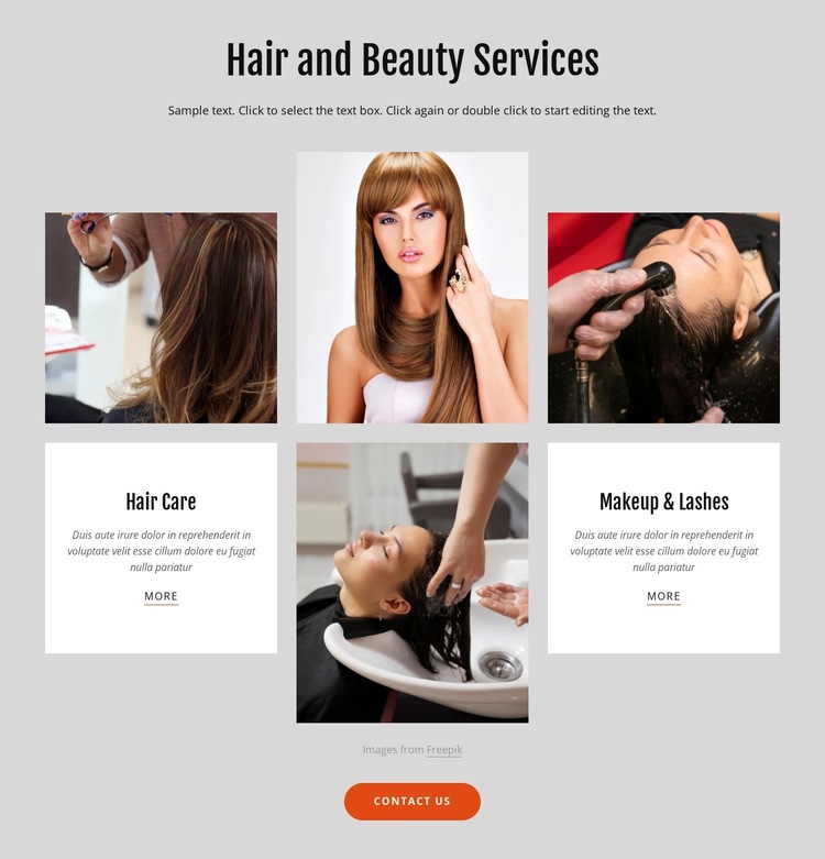 Hair and beauty services HTML5 Template