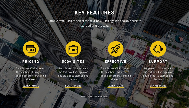 Our key features WordPress Theme