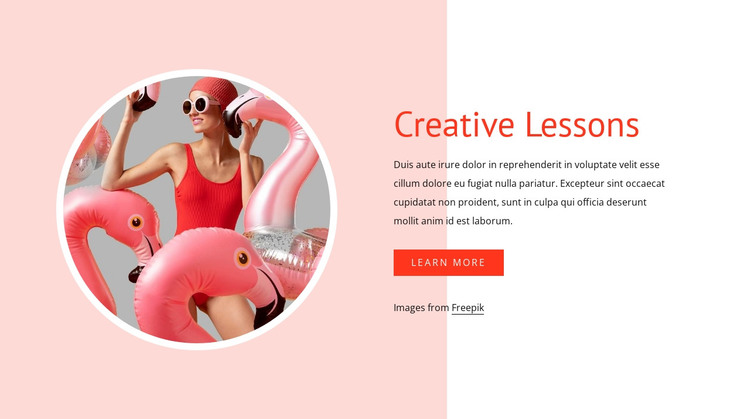 Creative lessons HTML Template