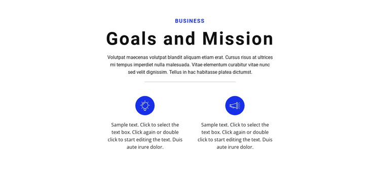 Set goals and go One Page Template