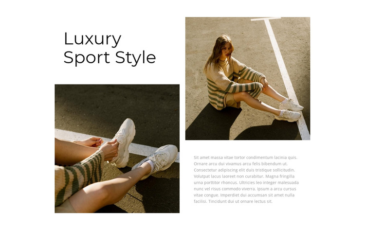 Luxury sport style HTML5 Template