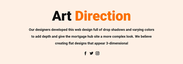Art direction and social Website Mockup